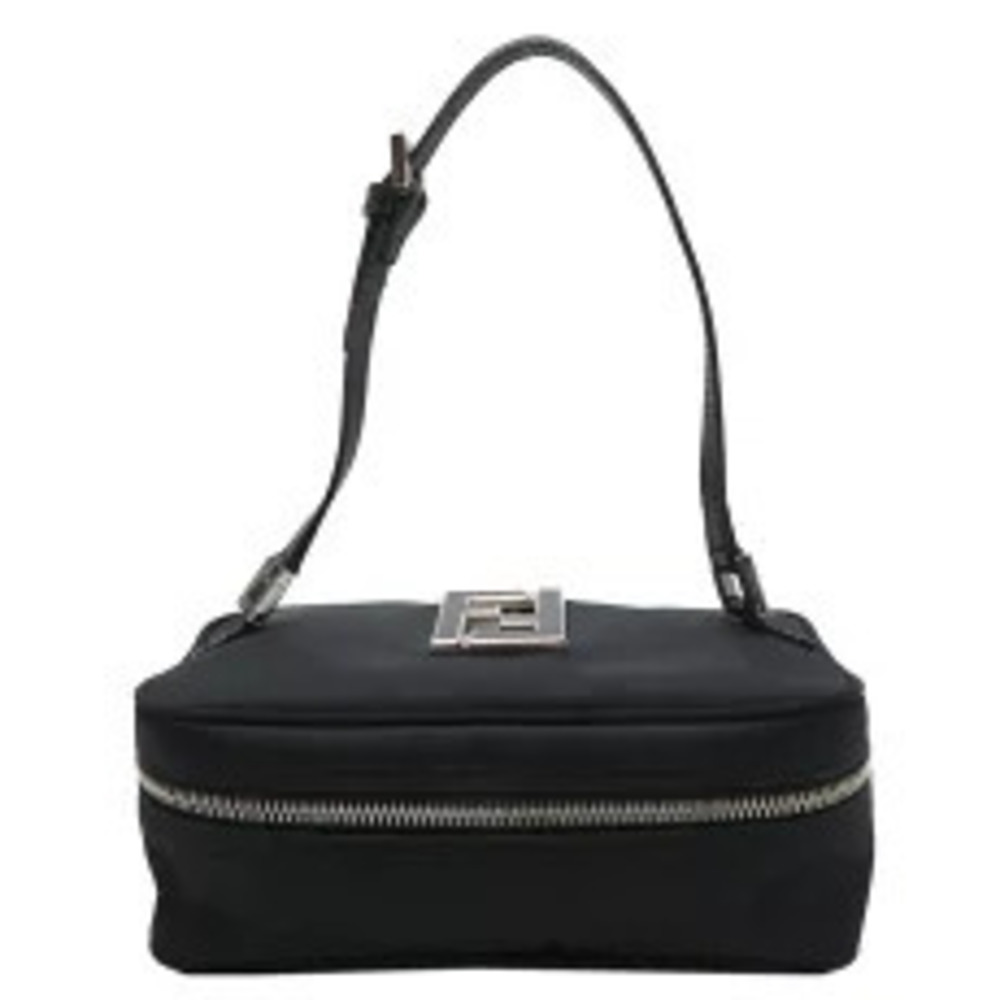 Fendi FF Motif Vanity Bag Handbag 06 13 Black